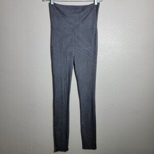 Intimately Free People Fold-over Waist Leggings Small Grey Ribbed Soft‎ Stretch